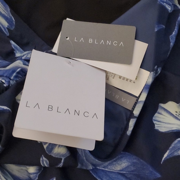 LA BLANCA | Navy Blue Floral Bikini. Sz. 6 - Picture 11 of 12